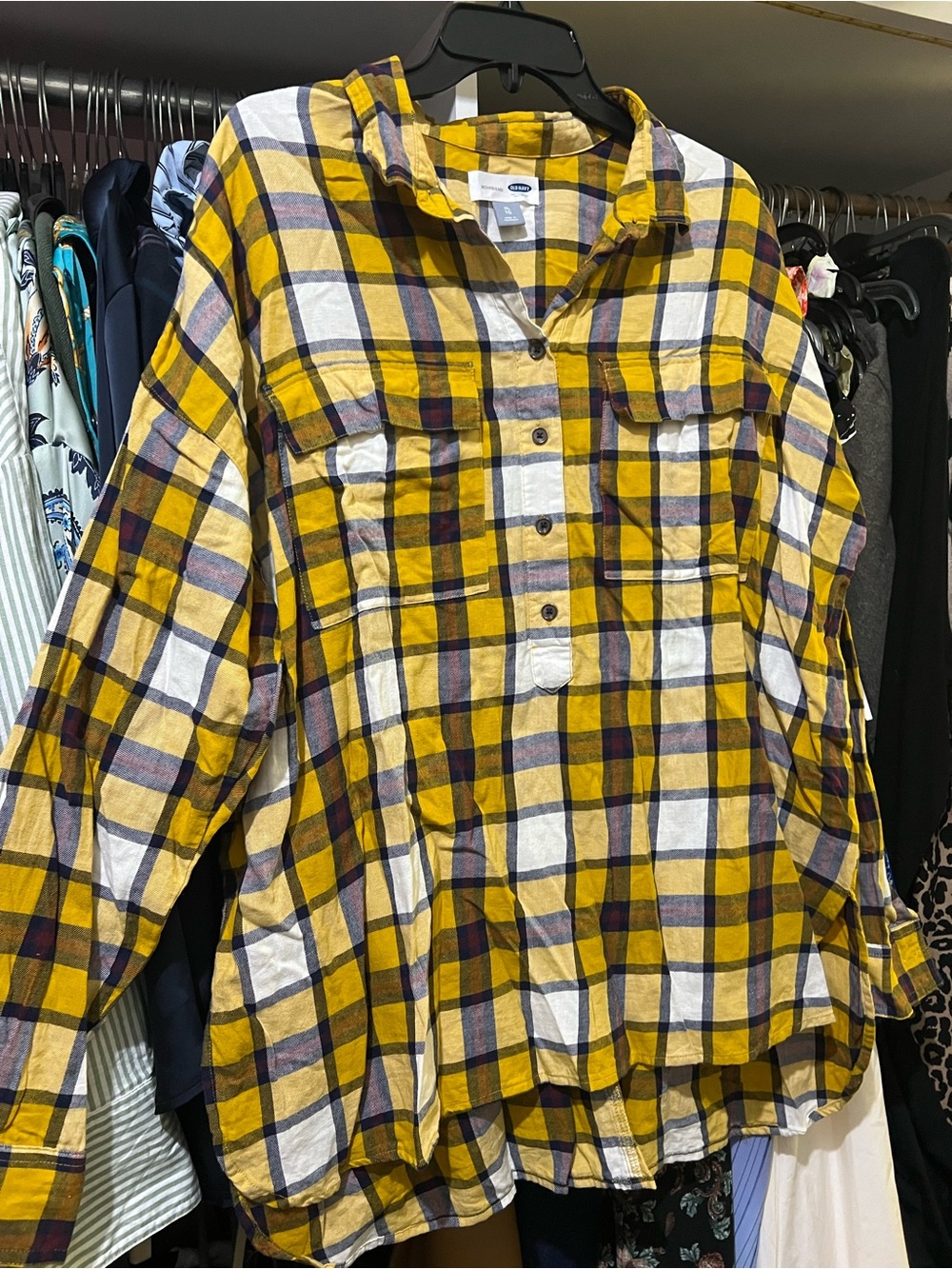 Yellow Plaid Long-Sleeve Shirt